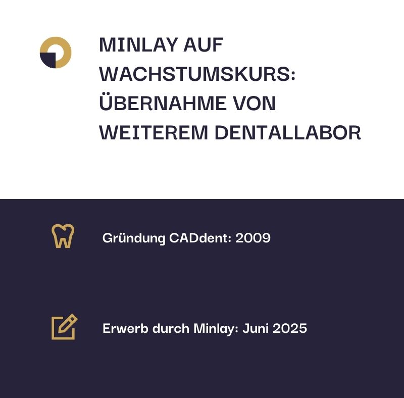 Minlay Gruppe übernimmt CADdent GmbH aus Augsburg.