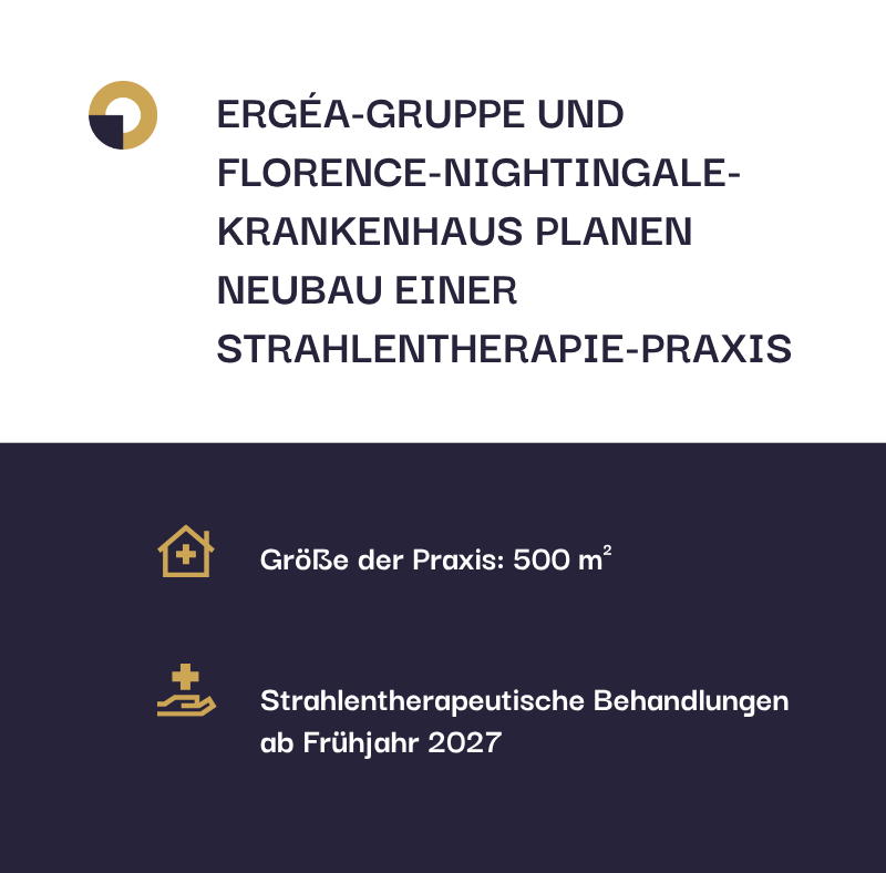 Strahlentherapie: Ergéa-Gruppe und Florence-Nightingale-Krankenhaus Düsseldorf planen Neubau einer Strahlentherapie-Praxis