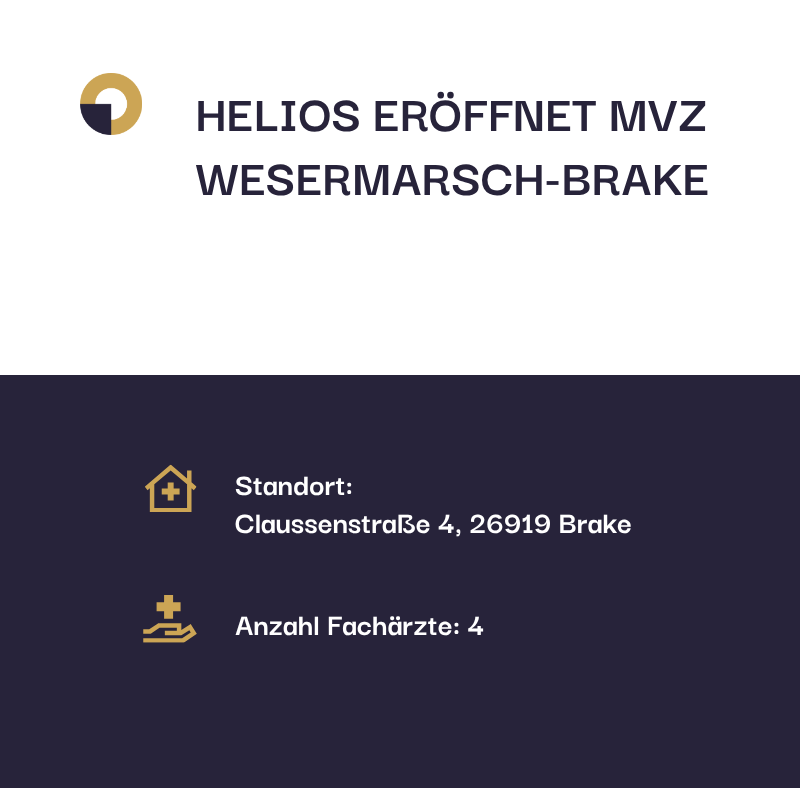 Helios MVZ Wesermarsch-Brake ab sofort geöffnet