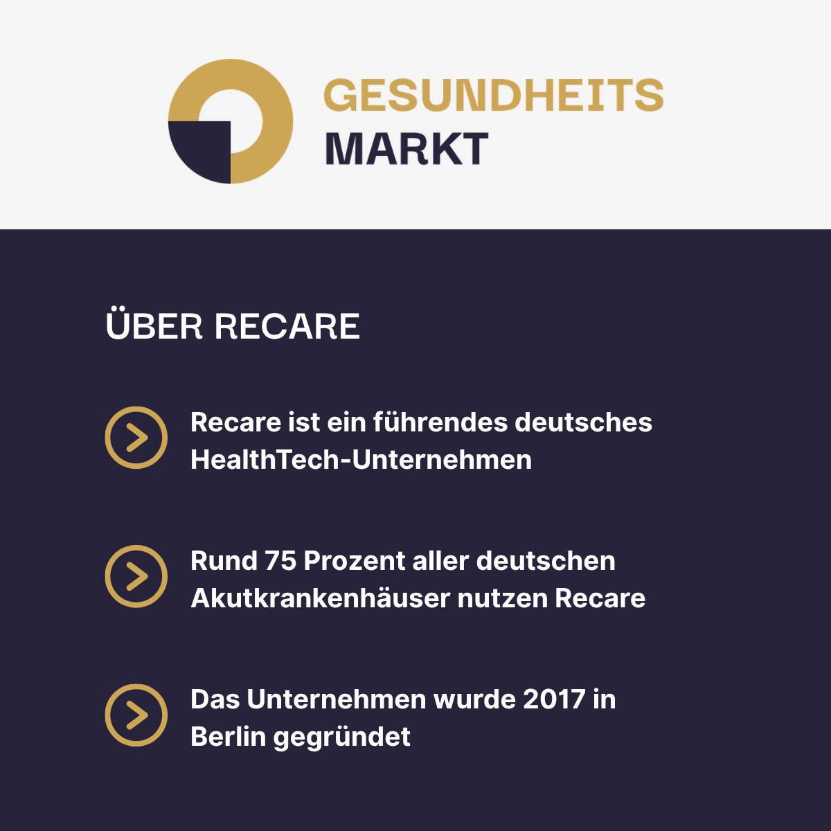 Recare ist ein führendes deutsches HealthTech-Unternehmen